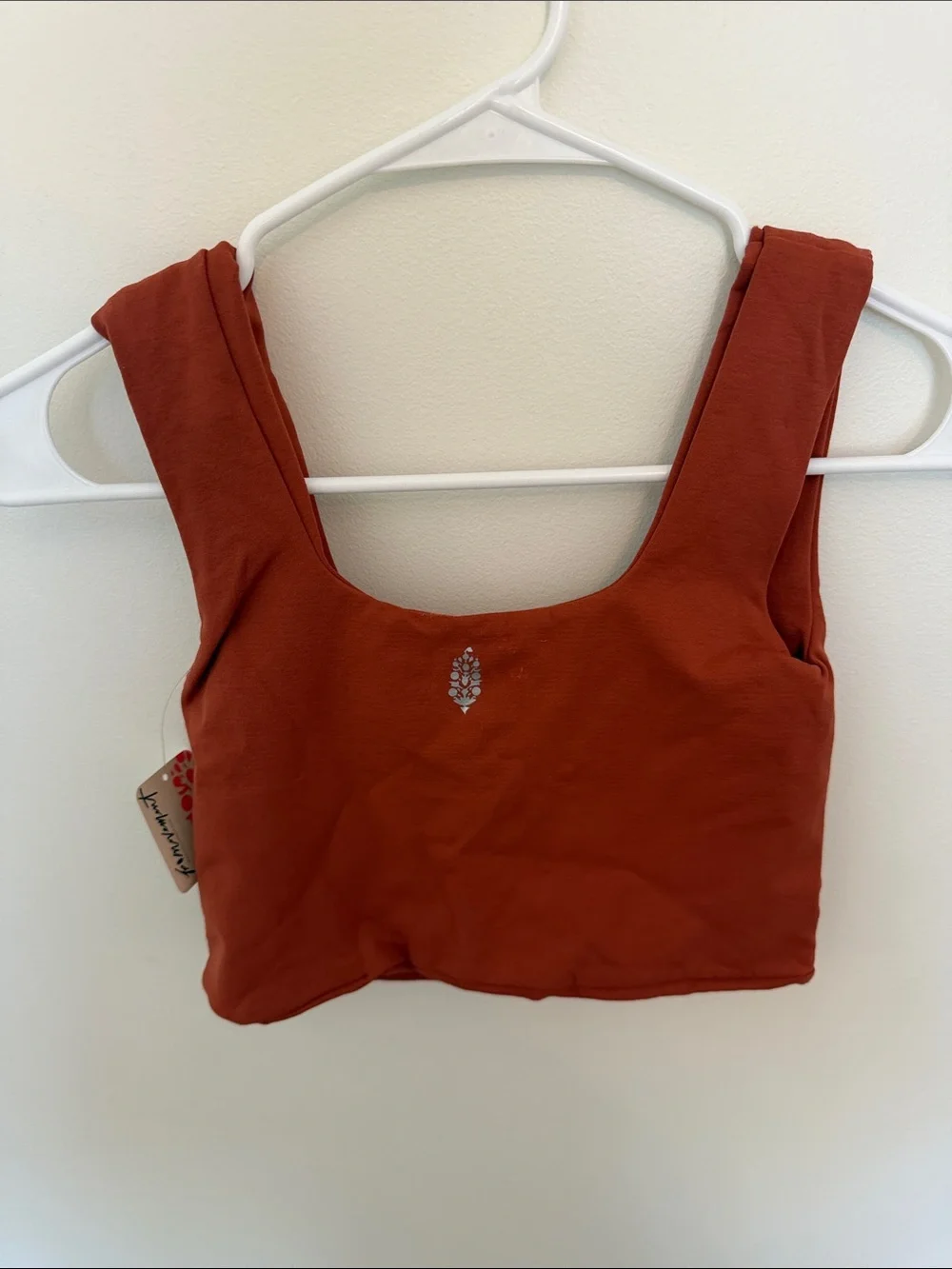 Free People Rust Square-Neck Crop Tank